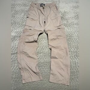 REI Women's Tan Straight Leg Hiking convertible Pants